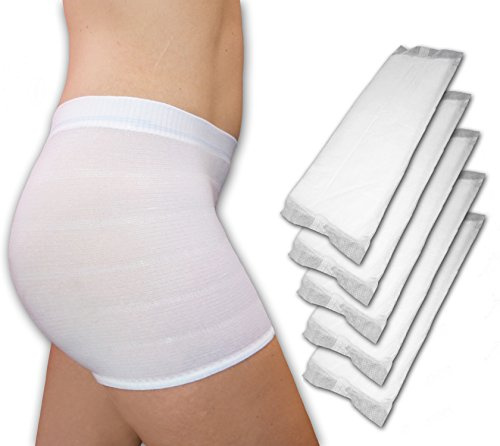Premium Kombi Box: 56St. Wochenbett Binden ~11x36cm große Einlagen PLUS 4Stk. Wöchnerinnen Panties zur Fixierung von Hygiene Vorlagen nach der Geburt (L)