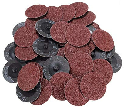 Lot de 25 disques à changement rapide de 50 mm de type R à changement rapide de 2 pouces disques de ponçage pour outil rotatif et mélange de surface – Grain 36