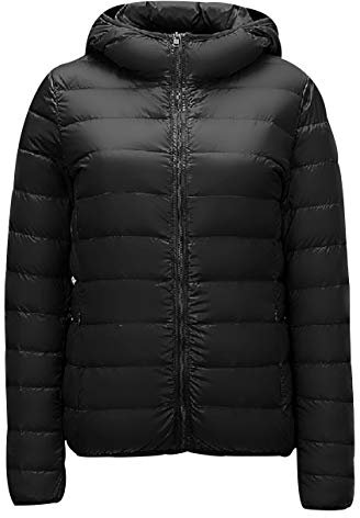 Piumino Leggero Donna Con Cappuccio Piumini Leggeri Giacca Cappotto Piumino Ultraleggero Donna Giacconi Piuma Invernali Caldo Giubbotti Imbottiti Giubbini Trapuntato Invernale Ultralight Nero L