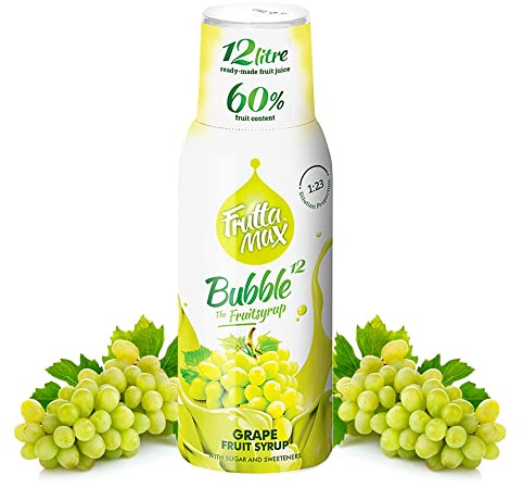 Sirop FruttaMax Raisin | Moins de sucre | 60% de concentré de fruits réels | Compatible avec machine à soda 500 ml