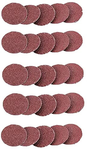 25pcs 50mm Drill Sandpaper Rotary Sanding Disc 2 inch Sanding Discs Quick Change Roller Lock Sandpaper Sheet 60 Grit