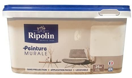 RIPOLIN Peinture Murale Blanc Satin 2,5 L