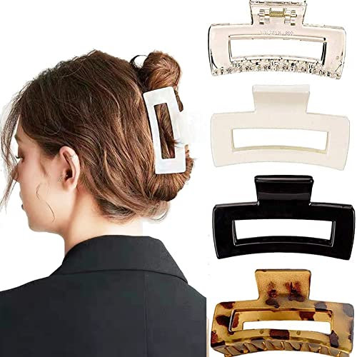 Gerhannery Haarklammern FüR Dickes Haar 11 Cm Rutschfest Jumbo-Haarspangen Starker Halt Haarklammern GroßE Haarspangen, FranzöSisches Design, Haarstyling ZubehöR FüR Frauen Und Mädchen