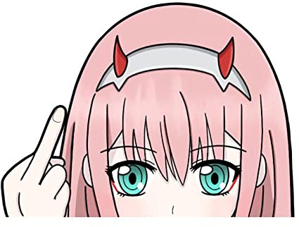 Zero Two Anime Autoaufkleber Vinyl Wasserdicht – 13 cm Darling In The Franxx Sticker – Auto Motorrad Laptop – Otaku Geschenk Dekoration