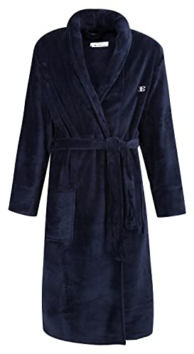 Ben Sherman Men's Randol Robe, Navy, L