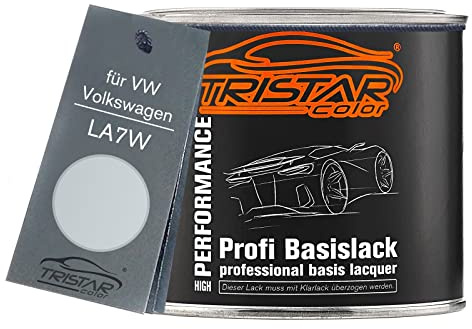 TRISTARcolor Autolack Dose für VW LA7W Reflexsilber Metallic 0,5L | für VW / Volkswagen, Reflex Silver Metallic, Basislack, Literware, spritzfertig
