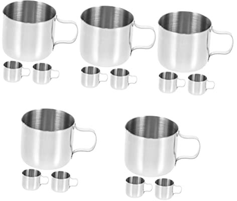Angoily 15pièces Pichets Mousseurs Acier à Mousse Multifonctionnelles Pour Latte Et Cappuccino Pour Frothage Lait Et