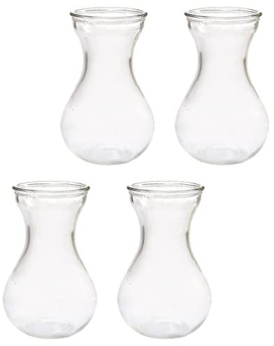 Cabilock 4stücke Kleine Glasvase Teiliges Transparente Hyazinthenvase Für Hydroponik Dekoration Und Blumenarrangements Elegante Tischvase Für Wohnzimmer Und Büro