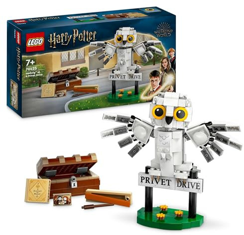 LEGO Harry Potter Hedwig at 4 Privet Drive, Buildable Toy for 7 Plus Year Old Kids, Girls & Boys, with an Owl Figure, Independent Play Set, Small Wizarding World Gift Idea 76425