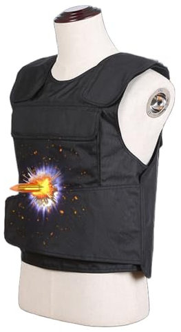 IIA/IIIA Bulletproof Vest, Outer Protective Vest For Men Body Armor Anti Knife Stab Front And Back Armor Lightweight Waterproof Breathable Self-Defense Clothing For Up To 125KG