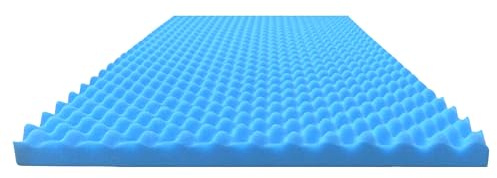 Airflow Foam Mattress Topper, Egg Crate Foam Pad, Hospital Mattress Pad and Bed Topper for Support, Pressure Relief and Weight Distribution. (King)