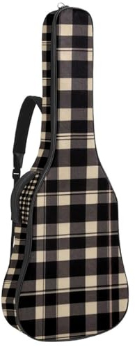 Gitarrentasche, Schöner Koffer für 40/41/42 Zoll Akustikgitarre, effiziente Aufbewahrung mit wasserdichtem Design, Grün und Schwarz Rose, Mehrfarbig Nr. 04, 42.9x16.9x4.7 in, Gitarrentasche
