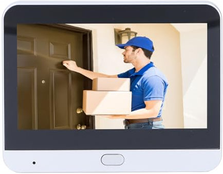 Yunir Digital Door Viewer, Wireless WiFi 1080P 2MP Door Peephole Camera with 4.3in Screen, 160° Wide Angle, Human Induction, Video Doorbell for Home Security