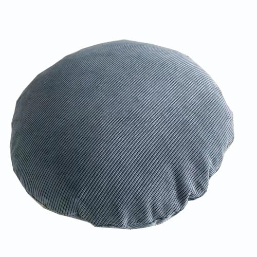 Kissenbezug Rund 45x45 50x50 60x60 Chenille Sofa Kissenbezüge Runder, Zierkissenbezug Dekokissen Sofakissen Kissenhülle Dekorative Weiche Zierkissenbezüge Kissen Bezug(Gray-Blue,60 cm (1pc))