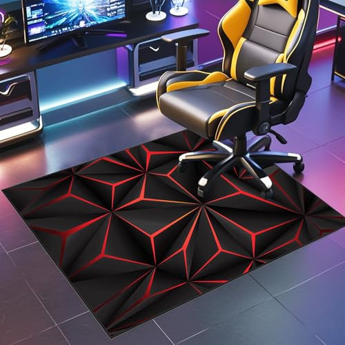 Bodenschutzmatte für Hartböden Gamer Teppich Computerstuhl Teppiche Bürostuhlunterlage Bodenmatte Stuhlunterlage Bürostuhl Unterlage Teppich 70 x 110 cm Schreibtischstuhl Unterlage für Laminat