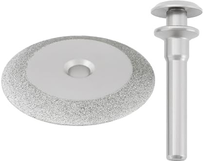 Briny River Double-Sided 45° Diamond Grinding Wheel with 1/4 Inch Shank for Wood Metal Threaded Repair Tungsten & Lawn Mower Blade Sharpening