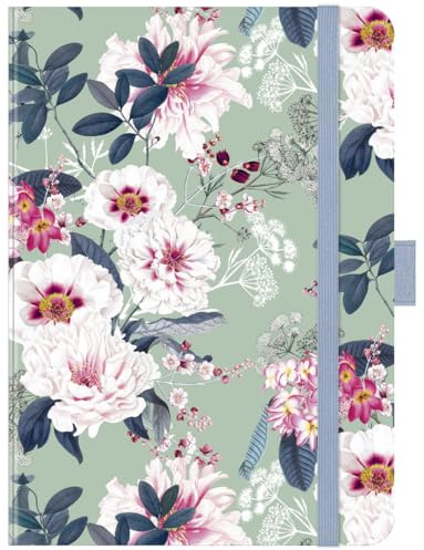 Premium Timer Big Romantic Flowers - Kalender 2026 - Korsch-Verlag - Taschenkalender mit Stifthalter, Lesebändchen und Zetteltasche - eine Woche auf 2 Seiten - 12 cm x 17 cm