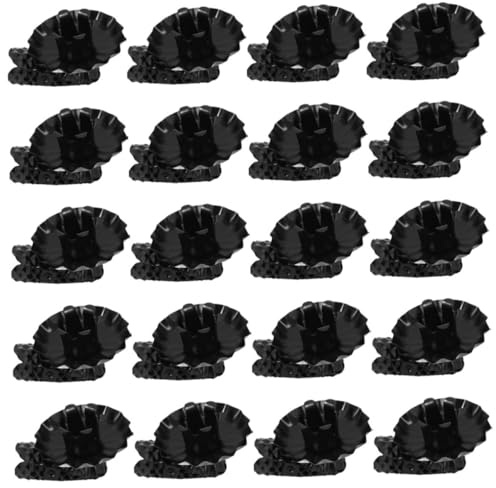 EXQUIMEUBLE 20 Stück Teiliges Metall Kerzenhalter Clip Stabile C Förmige Weihnachtsbaum Kerzenhalterclips Schwarzer Eisenhalter für Teelichter Festlicher Kerzenständer für Xmas