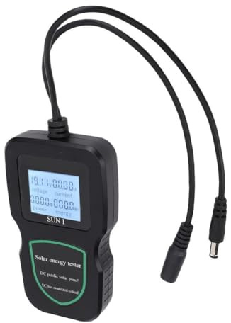 CashMuch Testeur de panneau solaire, multimètre photovoltaïque Mppt et wattmètre avec écran LCD, outil portable 60 V 20 A pour la surveillance de l'alimentation en temps réel