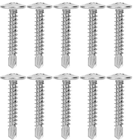 QANYEGN 500 Uds tornillos autorroscantes 410 acero inoxidable M4.2x25mm tornillo ranuras cruzadas rosca profunda