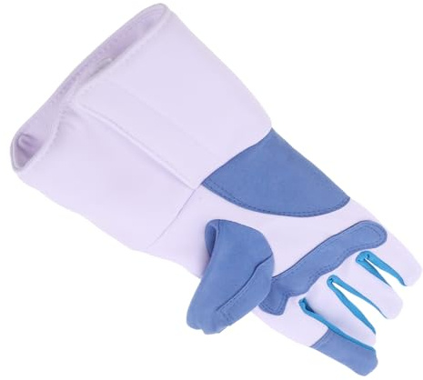 Housoutil Trainings Fechthandschuh Rechte Hand Weiß XXL Rutschfester Atmungsaktiver Fecht Handschuh mit Gepolstertem Nylon Schutz für Erwachsene Beim Degentraining und Wettkämpfen