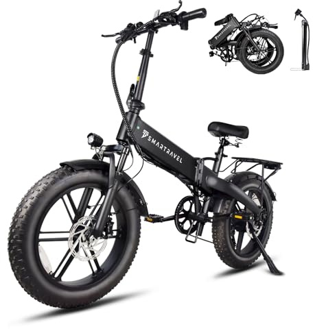 Fanesen E Bike Klapprad, Elektrofahrrad 20 x 4.0 Fatbike mit Hydraulische Bremsen 48V 15Ah Akku bis 120km 250W Motor 25km/h Ebike LCD Farbdisplay 7-Gang Elektrofahrrad für Damen Herren (Schwarz)