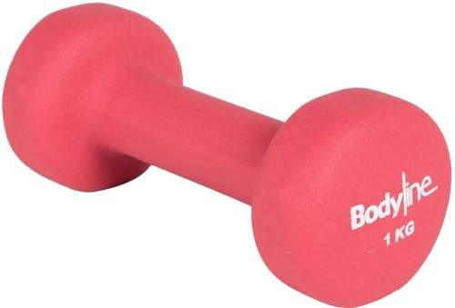 Bodyline Hantel aus Gusseisen, bezogen mit Neopren, stoßfest und rutschfest, Einzelhantel, Fitnessstudio und HomeGym