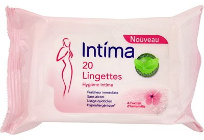 Lingettes hygiène intime à l'extrait d'hamamélis x20