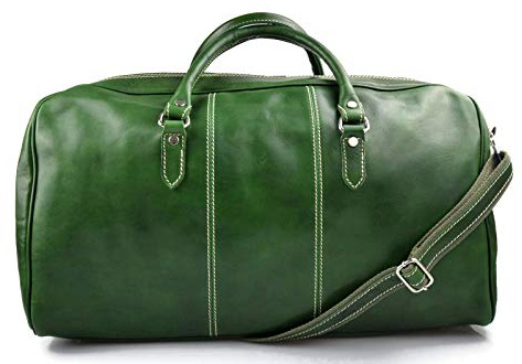 Leder reisetasche manner damen mit griffen schultertasche leder made in Italy weekend tasche reise tasche sporttasche grun