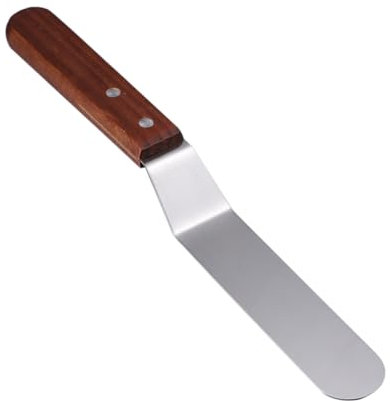 OUNONA Chefarone 6-Zoll Winkelpalette Set Edelstahl - Kuchendekoration Abgewinkelter Zuckergussspatel, 1 Streichpaletten für Torten - Winkelpalette Torte zum Bestreichen und Verzieren,Torten Zubehör