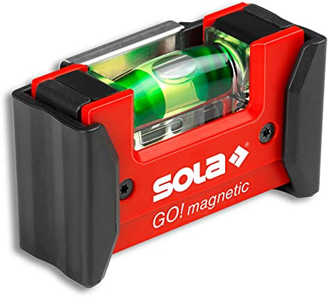 SOLA GOMAGNETICCLIP - Nivel de burbuja compacto GO! Magnetic CLIP