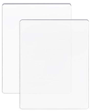 BENECREAT 2 Packs 19.5x15cm Clear Acrylic Cutting Pads Transparent Acrylic Die Cutting Plates for Die Cutting Work, 3mm and 5mm
