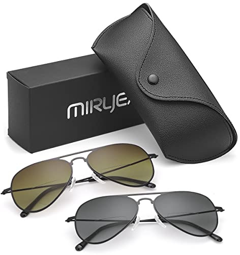 MIRYEA 2 Paar bifokale Lesebrillen UV-Schutz Sonnenbrillen Leser für Herren Damen