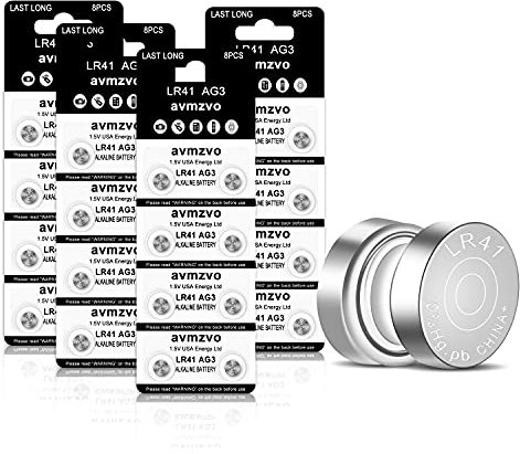 LR41 Knopfzelle Batterien LR 41 Batterie AG3 Knopfzellen (32 Stück) Ohne Quecksilber,1.5V, 392/SR41/192 【3 Jahre Garantie】