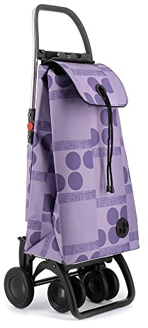 Carro Rolser I-MAX Logos 4 Ruedas 2 Giratorias Plegable - Malva