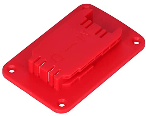 5Pcs Battery Bracket, Tool Holder Mount, Mount Battery Fixing Bracket, Storage Rack Tool for Milwaukee Power Tools Fastening on Wall Bench(Red)