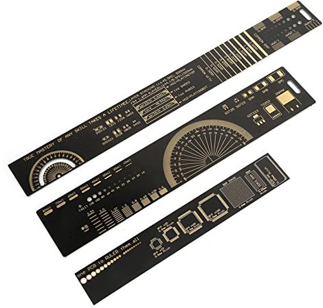 Leiterplatten-Engineering-Lineal, 3 STÜCKE 6,3/7,87/10,23 Zoll PCB-Leiterplatten-Lineal Multifunktionales Lineal, Leiterplatten-Prototyping-Boards
