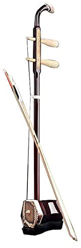 Erhu Musikinstrument Professionelles Leistungsprüfungsinstrument, handgeschnitzte ethnische Musikinstrumente, für Erwachsene und Kinder, komplettes Zubehörset + Klavierkoffer