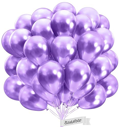 Palloncini Viola Organico • 50 Pezzi • Prodotto in Europa • Ø34cm • Palloncini Lilla biologici certificati e sostenibili • Palloncini compleanno • palloncini lilla pastello • Palloncini elio Naturale