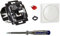 Busch Jäger 6523U-102 LED-Drehdimmer LED-Dimmer mit Dimmerscheibe Zentralplatte 2115-914 in Balance Si alpinweiß glänzend inklusive EBROM Phasenprüfer zur Montage des Dimmers (6523 U – 102)