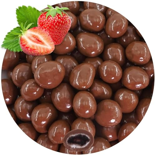 EinsSein 0,8kg Fraises au chocolat | fraises confites au chocolat au lait | altervatives pour fraises lyophilisées au chocolat et méga délicieuses | fraises chocolatées fruits au chocolat | cadeau de