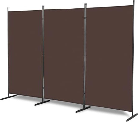 Karlhome Room Dividers Free Standing Folding Screen, 3 Screens Bedroom Panel Screens, Large Room Divider Partition Wall, Privacy Screen Privacy Separator for Bedroom, Room Partition Panels 260x182 CM