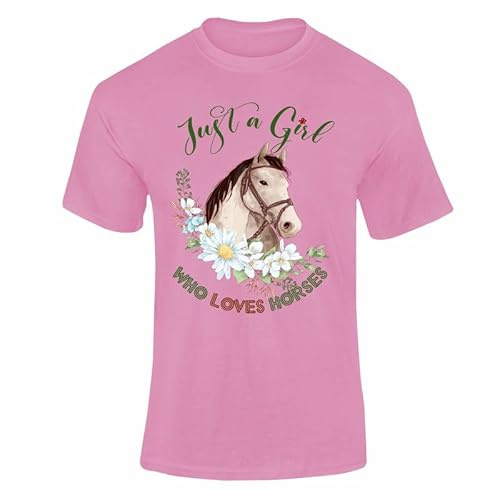 Varsany Personalised Clothes Horse T Shirt, Horse Gifts for Girls, Kids Horse Riding Clothes, Girls Horse Riding Clothes, Horse Riding Clothes for Kids, Horse Gift, Horse Lover Gifts Just a Girl 1