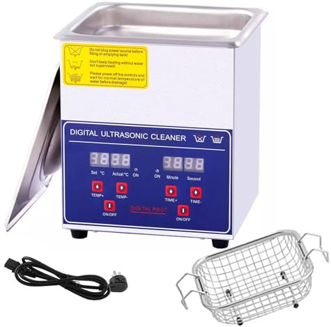 Limpiador UltrasóNico Profesional, Con Temporizador Digital Y Calentador, Limpiador UltrasóNico Comercial De 40 Khz, Para Joyas, Anteojos, Relojes, Placas De Circuitos, Vajillas,1.3L