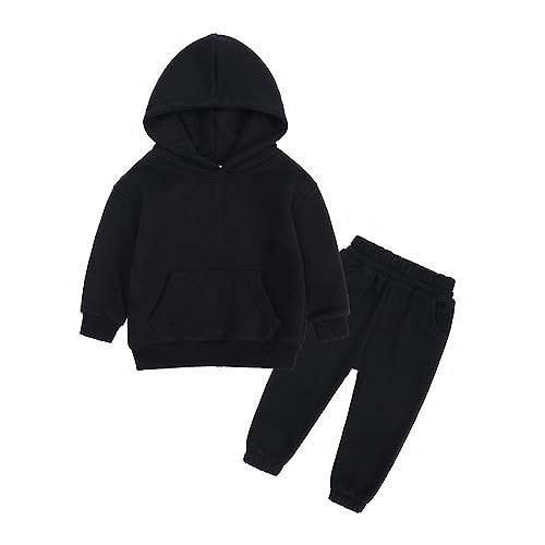 Uwdiohq Blitzangebote des Tages Unisex Langarm-Hosen-Set für Kinder, Dicker Kapuzenpullover, Schutzhosen-Set Body Kleine Baby Sportanzug Mädchen Baby Kleid Schmetterling N Tages Deal Sonderangebote