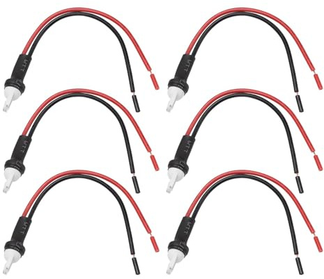 VGOL 6 Stück T10 Steckerbuchse, verlängerter Kabelverbinder, Steckeradapter, Montagehalter, passend für 194 168 W-5 W Kabelbaum für Blinker, Tagfahrlicht