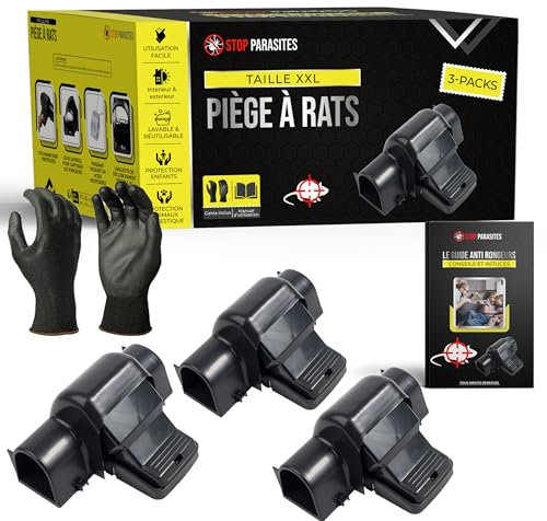 Återanvändbar professionell råttfälla - ultrakraftfull råttknapa i tunnelformat med skyddshandskar och e-bok erbjuds, hygienisk och giftfri lösning mot gnagare