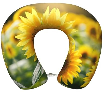Kleines Gänseblümchen-Druck, personalisiertes Reisekissen aus Memory-Schaum, geeignet zum Schlafen in mehreren Szenarien