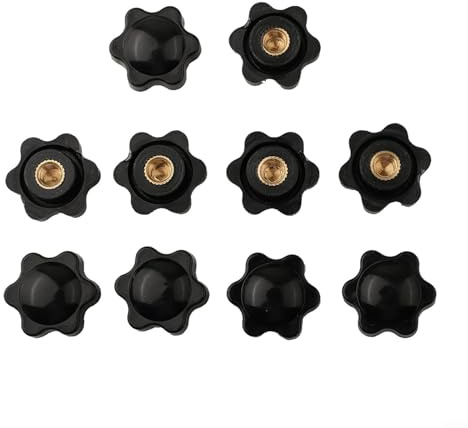 Kunststoff- und Messing-Konstruktion, 10 Stück, starke Rändelmuttern für alle Ihre Bedürfnisse (6 x 25 mm)
