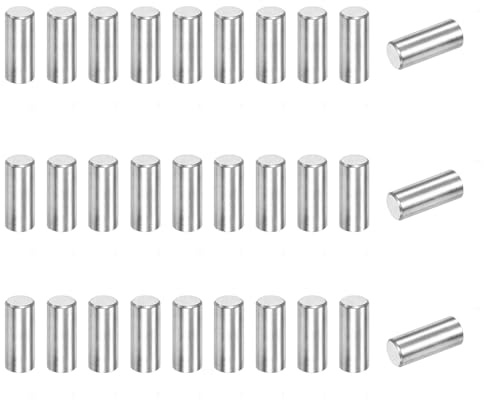 M METERXITY 40 Stück 316 Edelstahl Zylinderstifte, 3x8mm, Spannstifte, Metallstifte, Befestigungsstifte, Regalstifte, für Möbel, Bastelprojekte, Regal